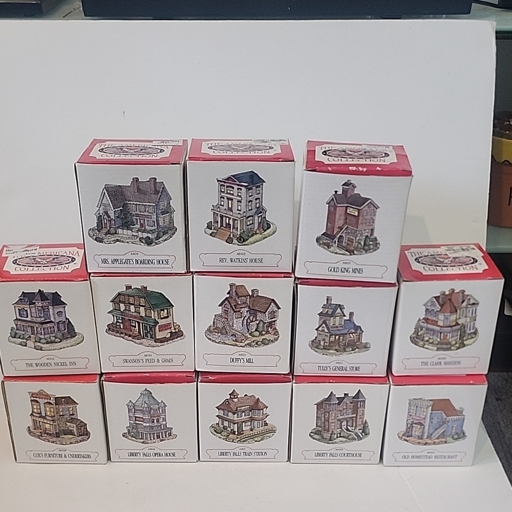 Vintage Liberty Falls American Fontier Miniture Houses Set Of Three